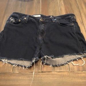 AG denim shorts custom cut and distressed 31